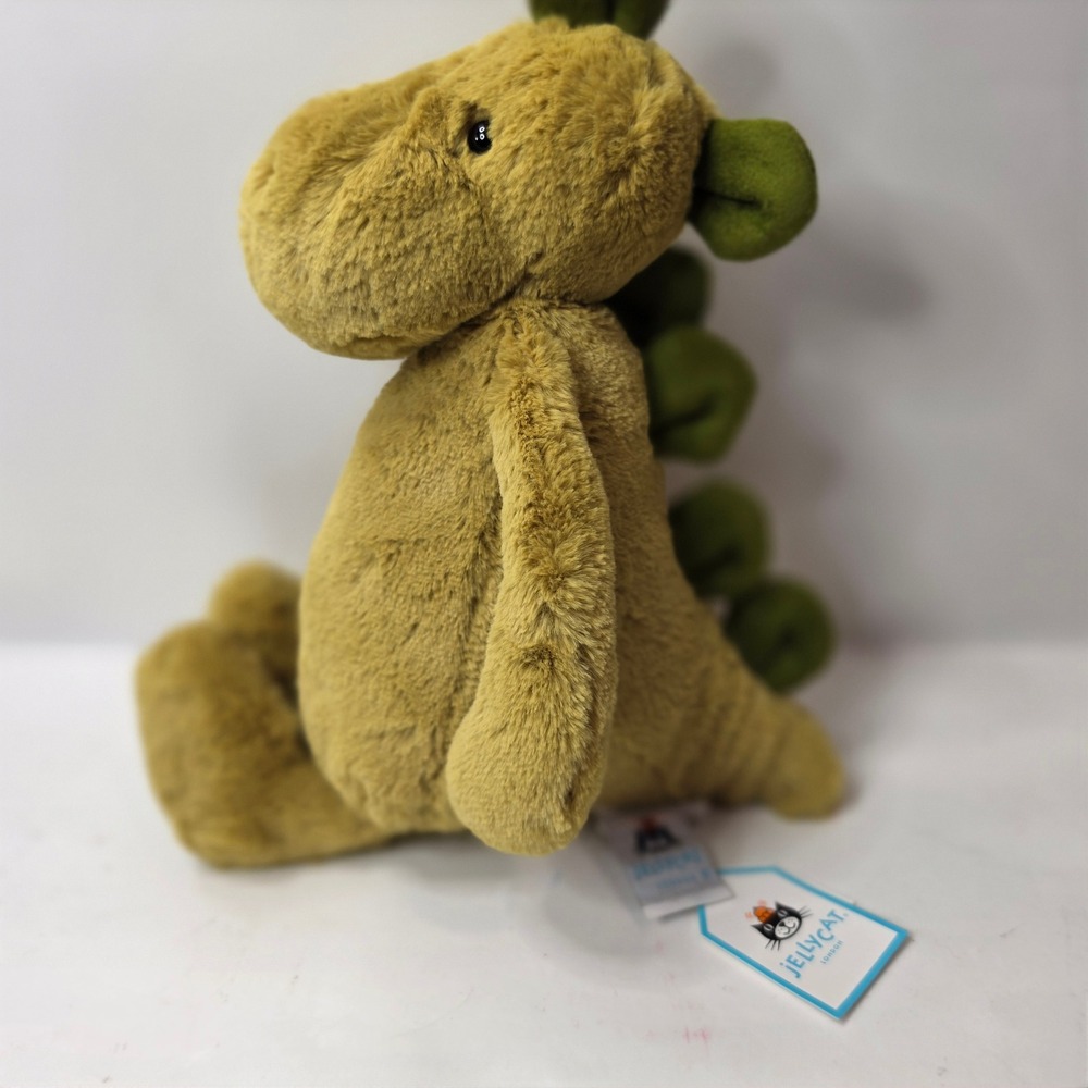 Jellycat Bashful Dino Medium 12 Inch Dinosaur Green Plush Stuffed Animal NWT